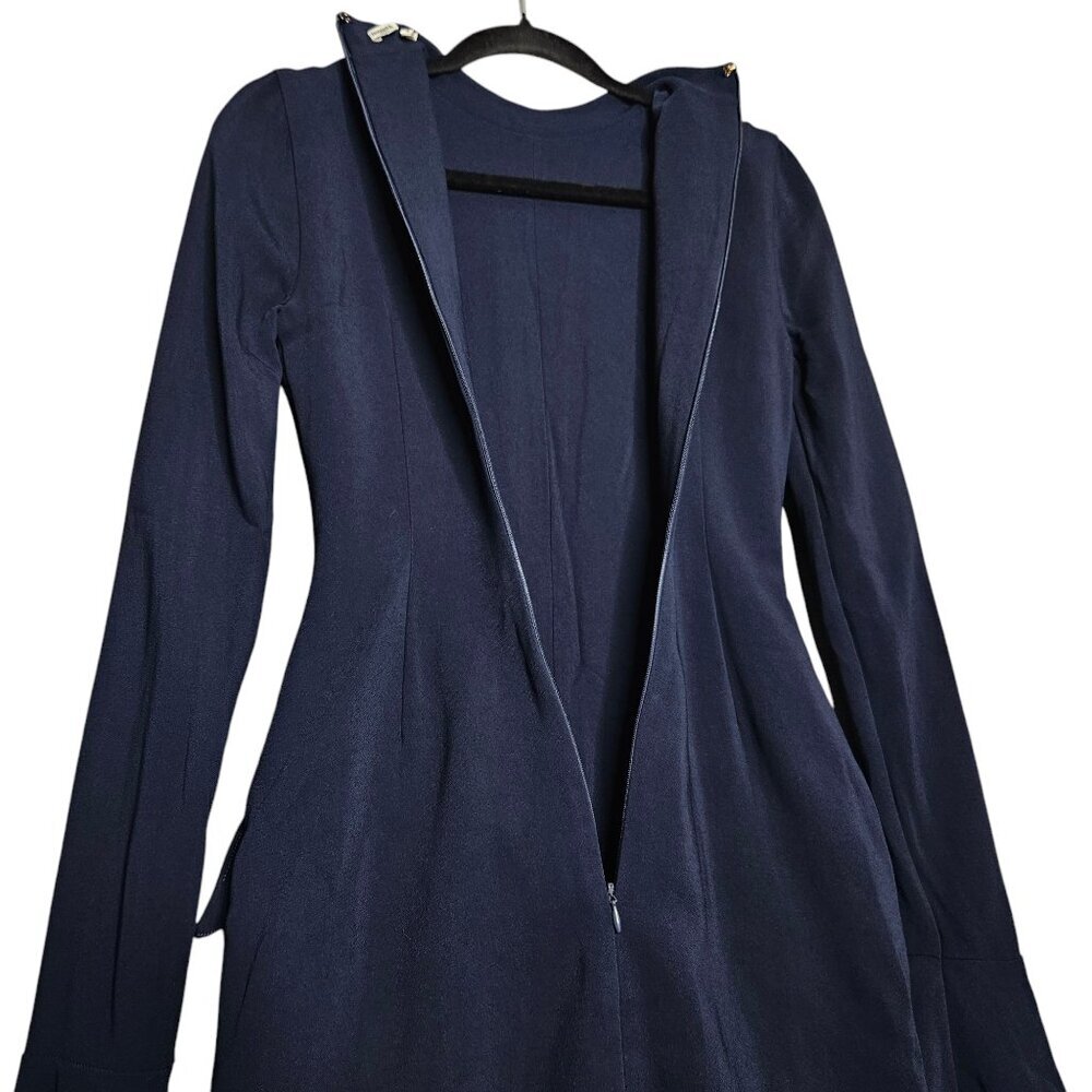 House of CB Mahalia Navy Blue Long Sleeve Tall Mini Dress Size XS - Picture 10 of 14